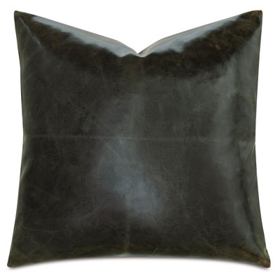 Muse Faux Leather Reversible Throw Pillow