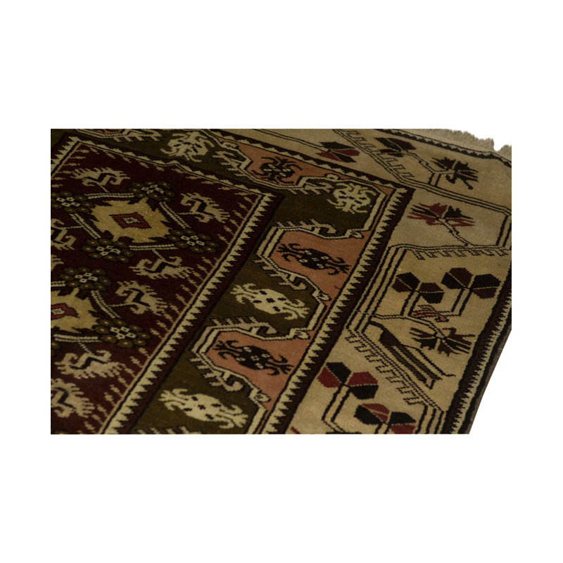 Hand-Knotted High-Quality Beige and Brown Area Rug