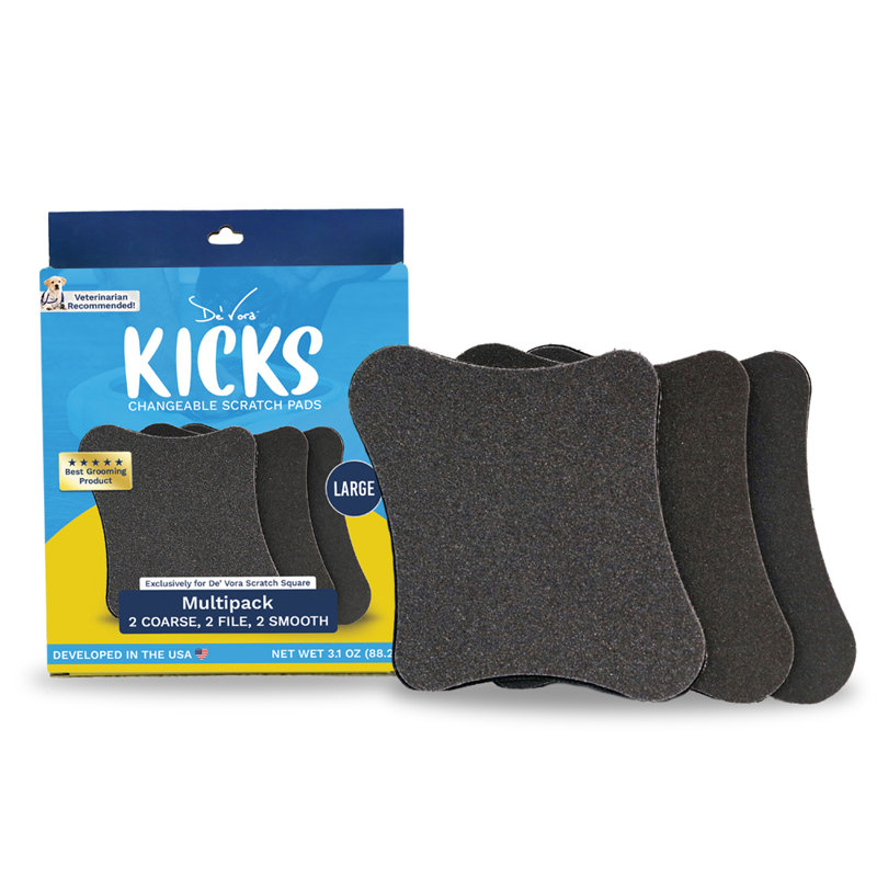 De' Vora Kicks Nail Trimming Scratch Pad for Scratch Square L/XL, Large (0.1"H x 6.5"W x 7"L)