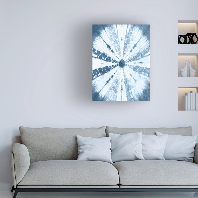 "Dakota Fields", Jason Johnson, art abstrait sur toile V cyanorphe WAG37669, H 19 po x l 14 po