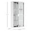 Armoire à pharmacie murale, armoire murale verrouillable avec 4 tablettes à niveaux, cadre en acier inoxydable et porte en verre, verrouillable avec 2 clés, 12 po x 24 po