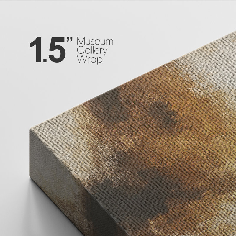 «Brown Tones Abstract Landscape Art», reproduction d'art sur toile encadrée, H 36 po x l 24 po x P 1,5 po, Toile tendue