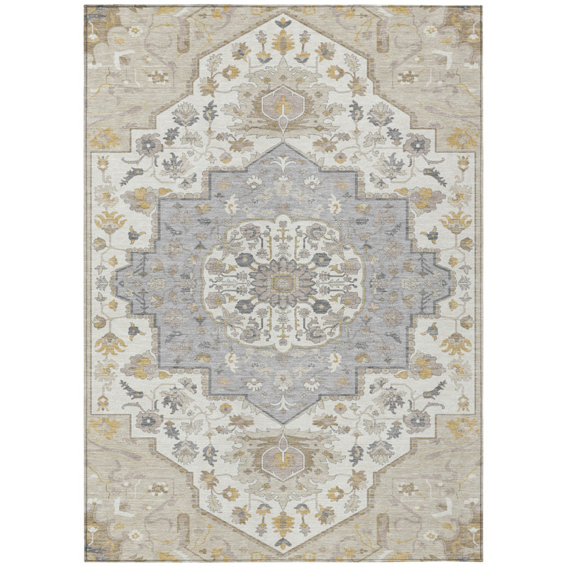 Tapis intérieur lavable beige ivoire 9 'X 12'