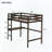 Twin High Loft Bed with Built-in Desk and Safety Guardrails