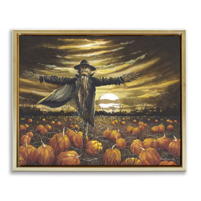 "Scarecrow in Pumpkin Field" par John Rossini