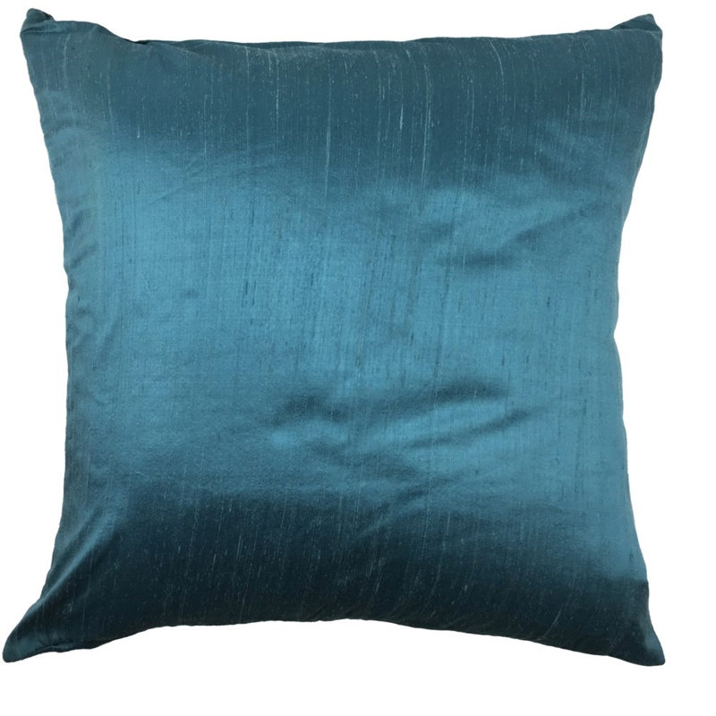 Coussin en soie Silk Feathers, Bleu pâle