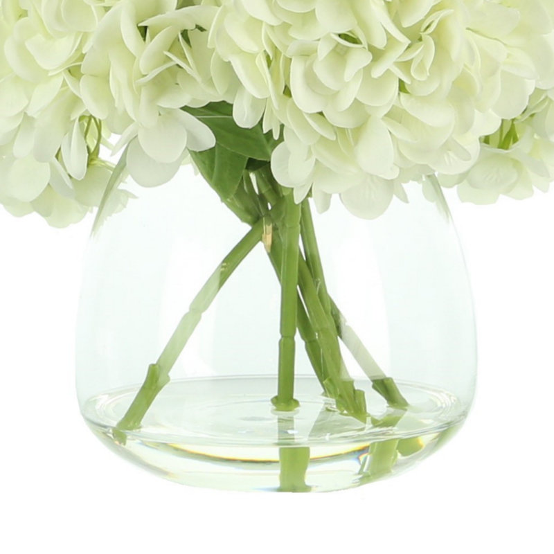 Hydrangea Bouquet In Vase, White
