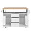 Multifunctional Extendable Kitchen Island Cart With US Standard Outlet