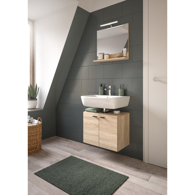 Boston Bathroom Furniture Suite, Replica Sonoma Oak