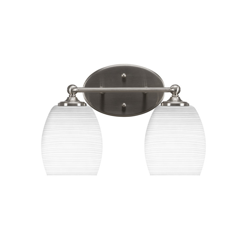 Barre d'éclairage de salle de bain Aitkens, Nickel brossé, 2