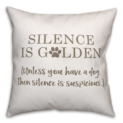 Suspicous Silence Throw Pillow