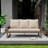 Wood Patio Sofa With Cushions-1842850022