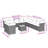  Garden Sofa Set Light Grey