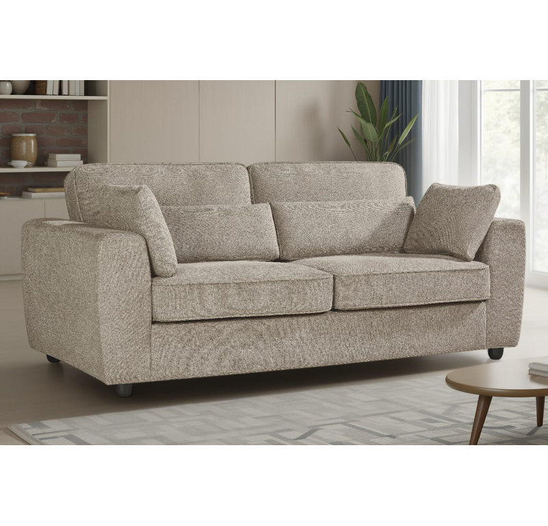Chenille Sofa, Beige, 3
