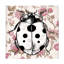 Papier peint carré moderne et contemporain avec coccinelle, reproduction sur toile-90730462
