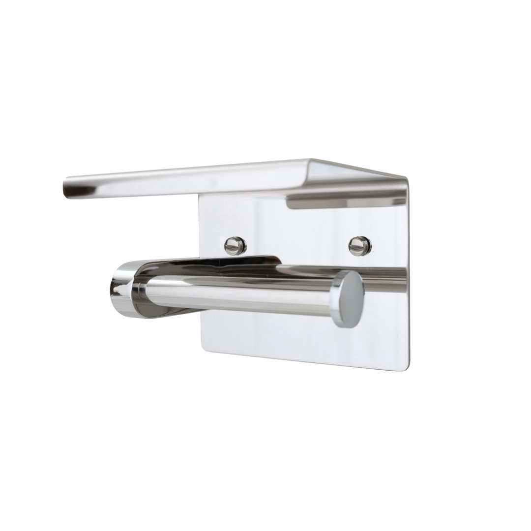 Storage Series Standard Wall Mounted Toilet Paper Holder With Shelf Italia
