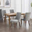 Chaises de salle à manger en lin-884722005