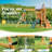 ROBUD Wooden Swing Set with Slide and 2 Swing(s)