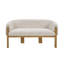 Canapé carré de style moderne Mid-Century avec pieds en bois d'hévéa massif Caradon-132274046