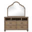 Panneau de miroir avant simple simple avec commode en chêne massif