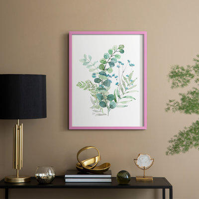 Blue Mist Eucalyptus I Framed Print - Solid Wood