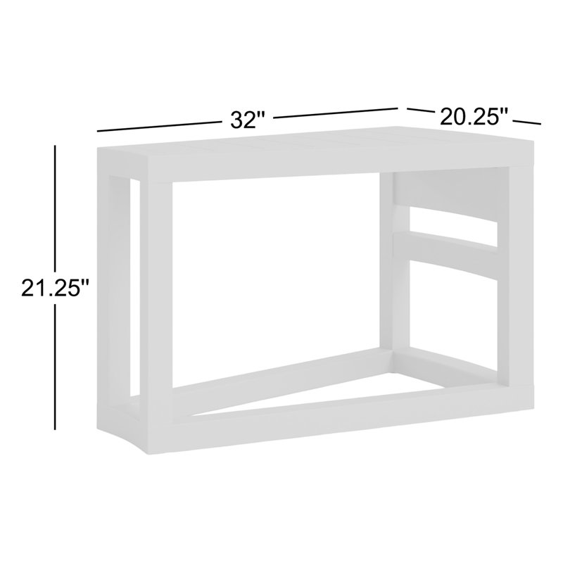 Avion Outdoor Wedge Side Table, Slate