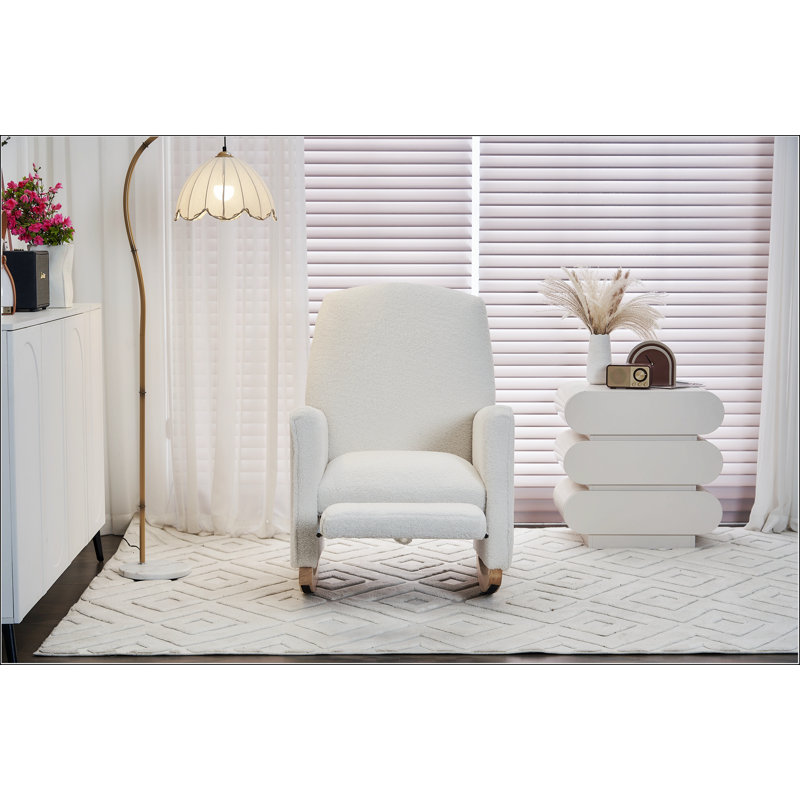 Chaise berçante Teddy, Ivoire