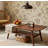Solid Oak Wood Coffee Table with Storage, Easy Assembly, Perfect for Home Office and Living Room, 80x50x44cm, Walnut Finish