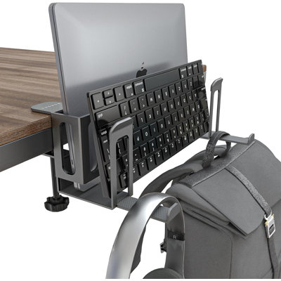 Rangement pour ordinateur portable à 2 fentes pour bureau, support vertical pour ordinateur portable pour bureau