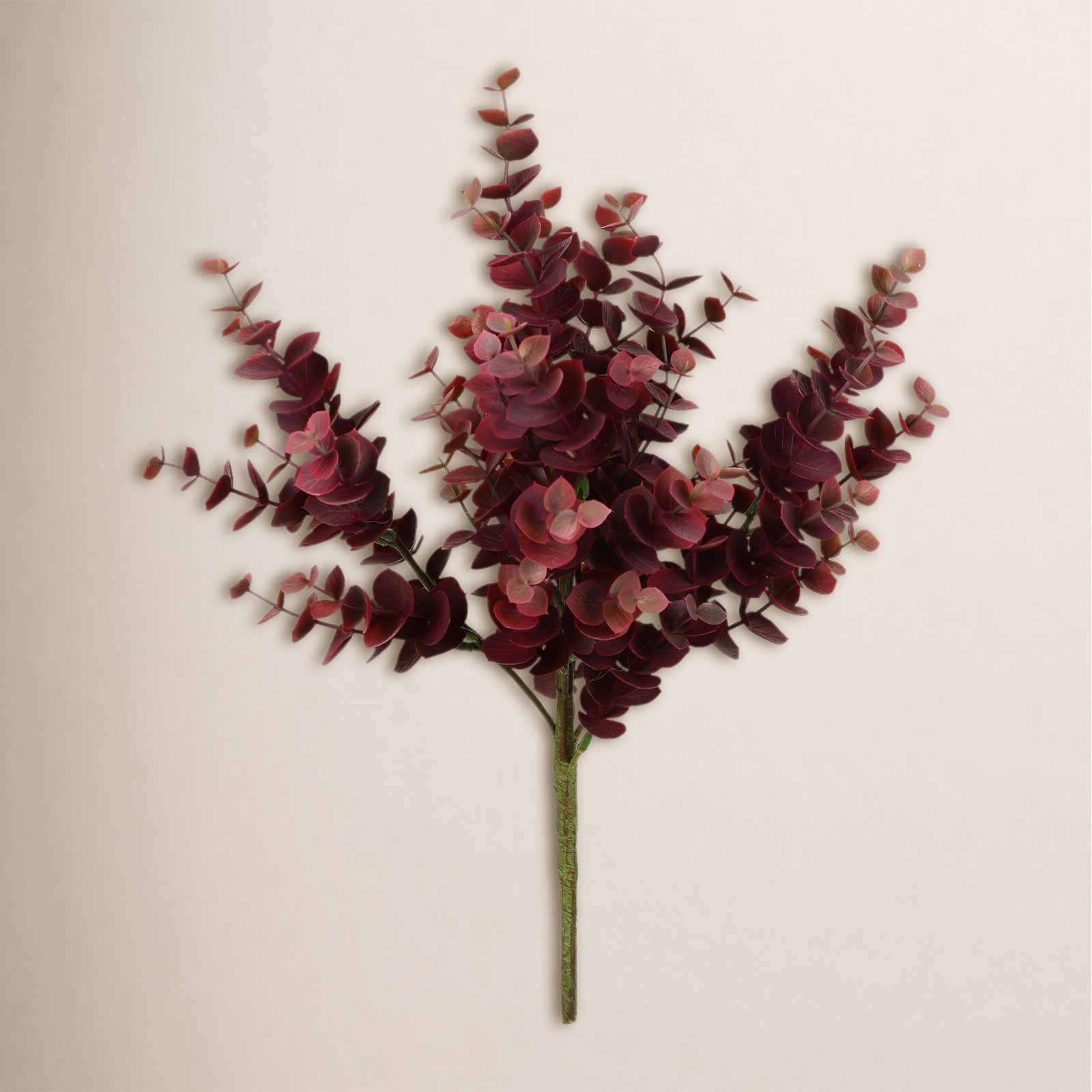 Rossie Artificial Jade Leaf Spray, Burgundy
