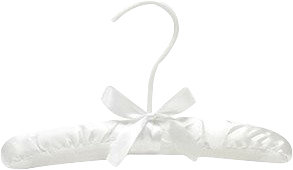 Satin Standard Hanger for Dress/Shirt/Sweater, White