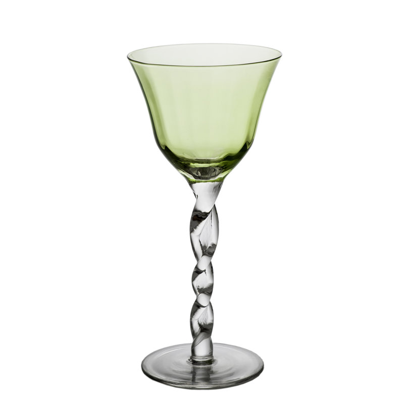 Adriana 12oz. Handmade Drinking Glass Set, Green