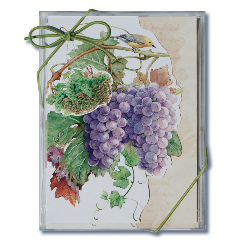 Lissom Design Folded Notecards, Vineyard