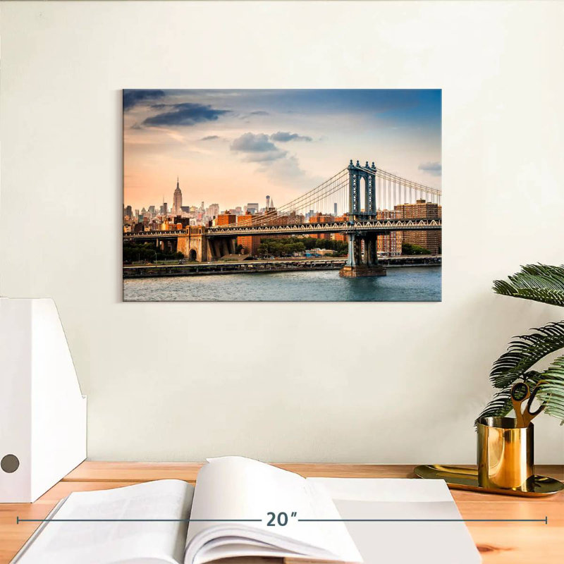 Lilie NYC Skyline At Nightfall, 8" H x 12" W