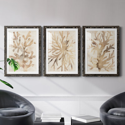 Parchment Coral I - ensemble de 3 reproductions de cadres photo