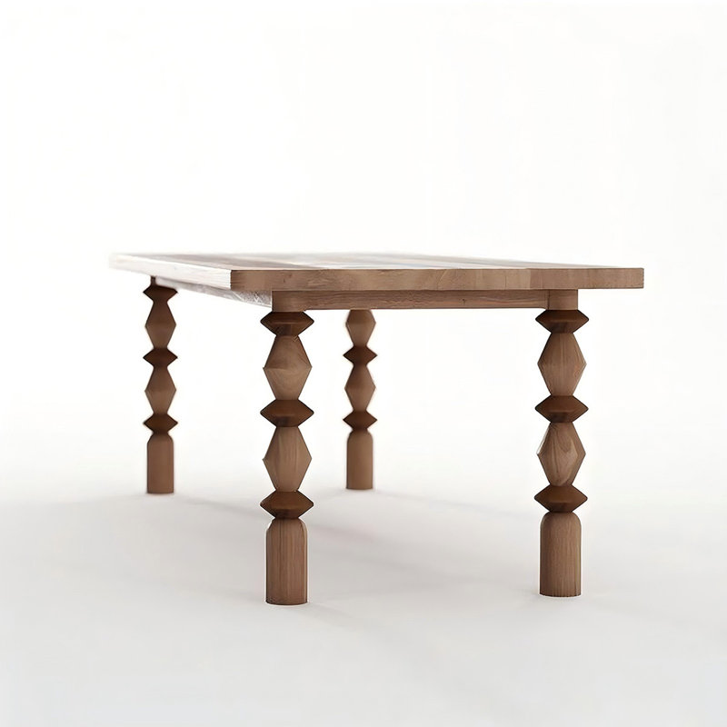 Brown Rectangular Solid Wood Dining Table, 29.53"H x 78.74"L x 31.5"W, Brown