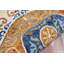 Tapis rond orange / bleu / ivoire en laine touffeté à la main rond Emmelyne-482279823