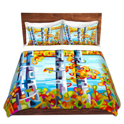 Ensemble de housse de couette en microfibre DiaNoche par Mandy Budan - Lake Birch