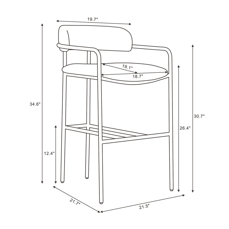 Tabouret de comptoir, Grey