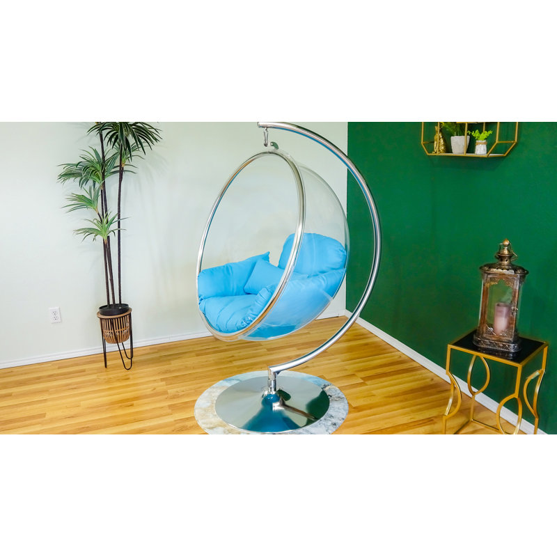 Balancelle avec support, Chrome / bleu
