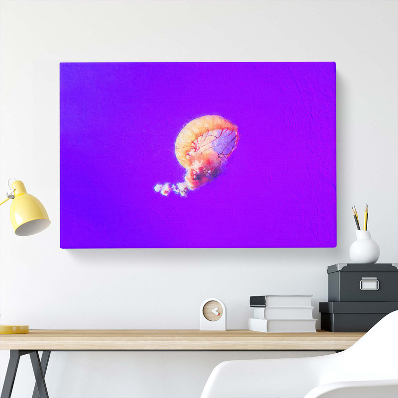 Jellyfish - Wrapped Canvas, 40cm H x 60cm W x 3cm D