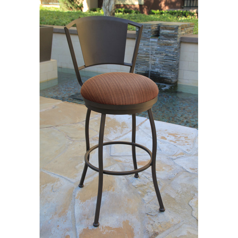 Tabouret de bar avec coussin Amareona, Chêne Dupione, 15
