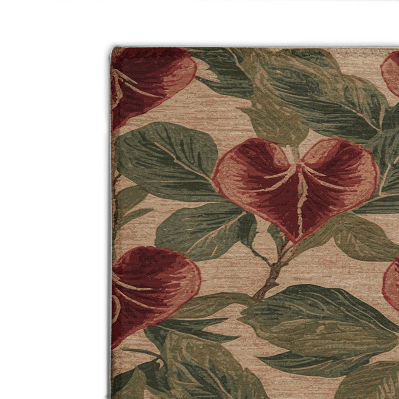 Tapis d'intérieur et d'extérieur brun Botanical, Rectangulaire 2 pi x 3 pi