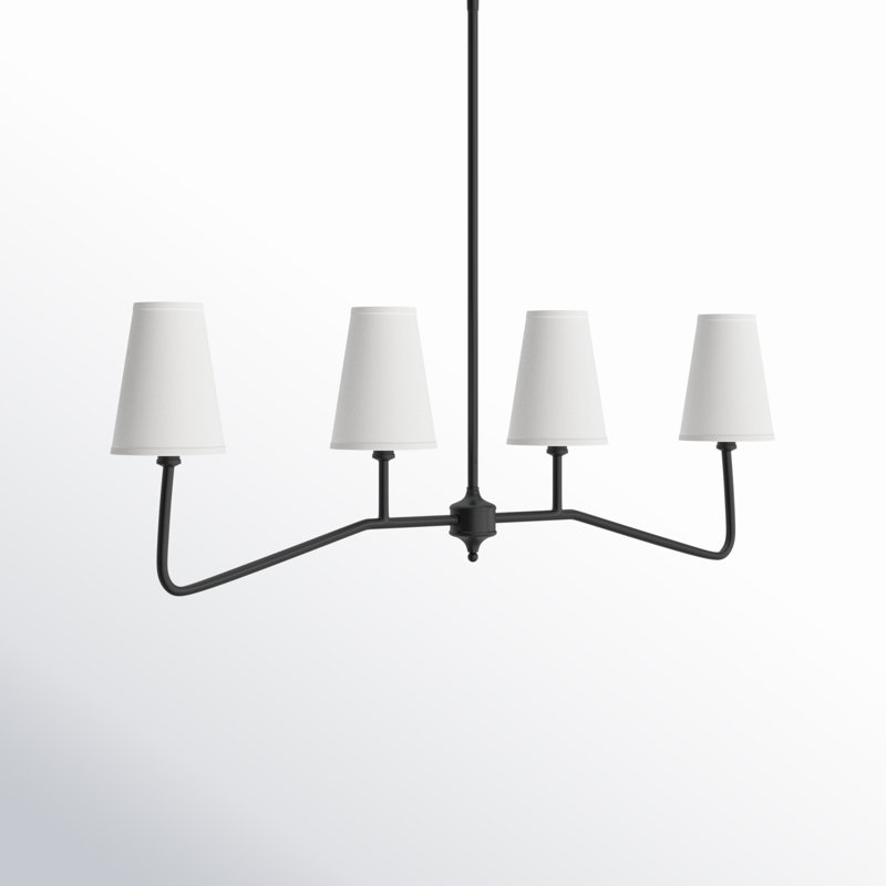 Diana 4-Light Linear Pendant, Black