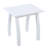 Weather - White Pu Side Table Of Wood, 19 Inch Length, Stable For Decor Items Wood End With 200lbs Weight Capacity, Suitable , Bed, And Hallway, Easy Assembly
