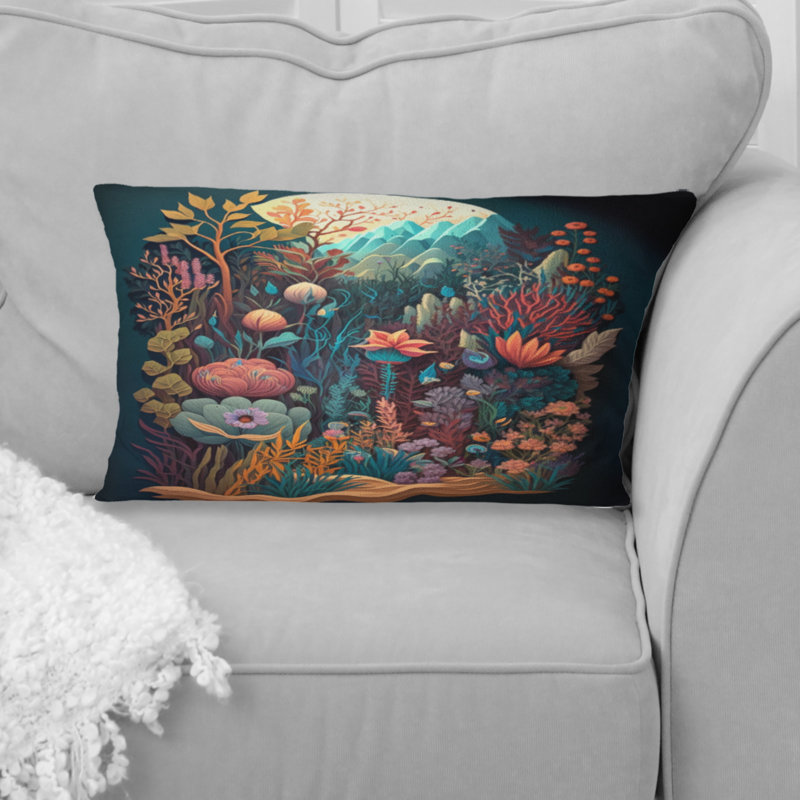 Coussin décoratif imprimé Bounties and Blooming Wilderness Blessings VI