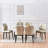 Raffertie 19.6" H PU Leather Upholstered Modern Dining Chairs With Black Metal Frame and Checker-Shaped Backerst-690409908-679365328