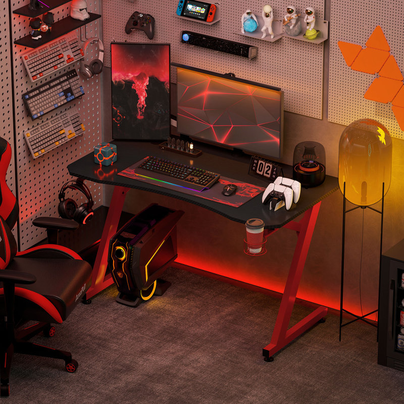 Jeffry Computer Desk, Red