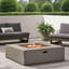 Table de foyer d'extérieur au propane 500g BTU avec support de réservoir - gris clair-1538992184