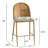 Coastal Rattan Counter Stool(Set of 3)